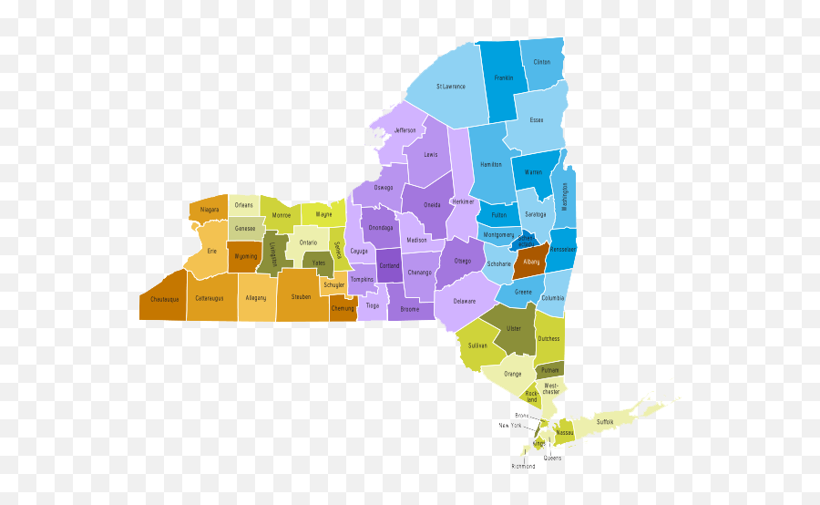 New York State Natural Resource Map - New York Map Transparent Png,New York State Png