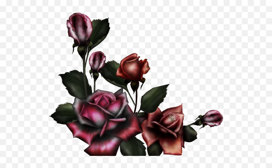 Purple Rose Clipart Gothic - Roses Gothic Png,Purple Rose Png
