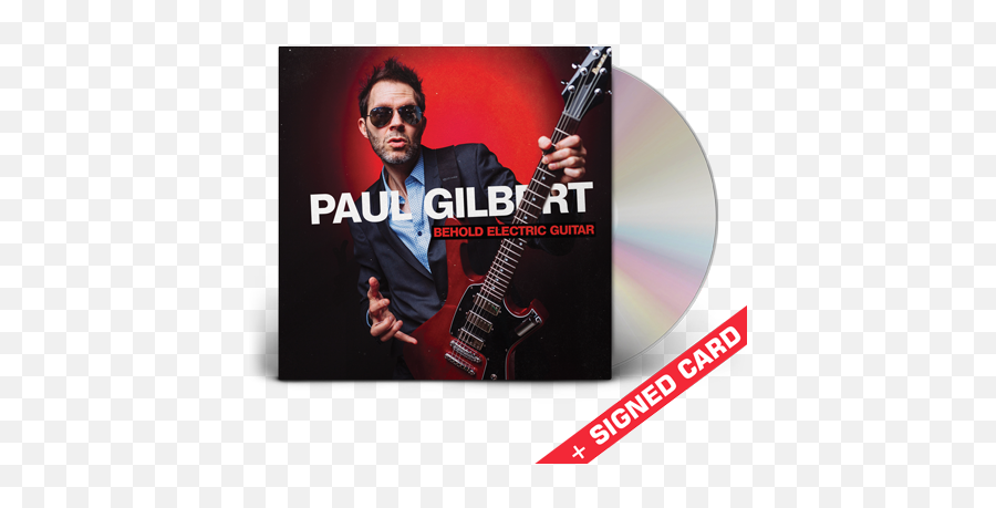 Paul Gilbert - Behold Electric Guitar Cd Mascot Label Group Guitar Slide Magnet Png,Jake Paul Transparent