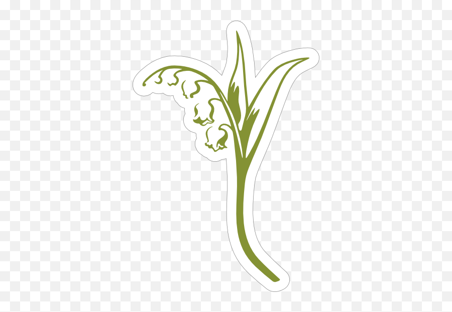 Alpha Phi Lily Of The Valley Sticker - Illustration Png,Lily Of The Valley Png