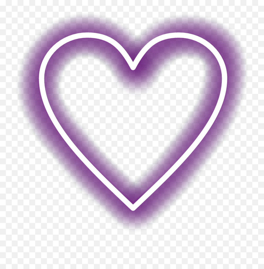 White Heart Neon Png - Purple Hearts Transparent Background,Neon Heart Png