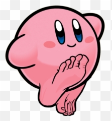 Download Laughing Mouth Cliparts - Kirby With Man Feet PNG Png