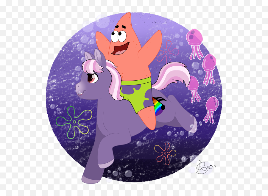 2285042 - Safe Artist69beas Oc Ocpego Jellyfish Pony Cartoon Png,Patrick Star Png