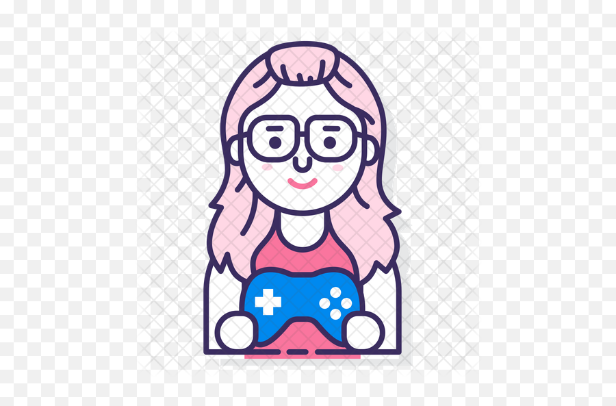 Girl Gamer Icon - Gamer Girl Cartoon Icon Png,Gamer Png