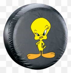 Warner Bros Tweety Attitude Tire Cover - Tweety Bird Tire Cover Png,Warner Bros Animation Logo