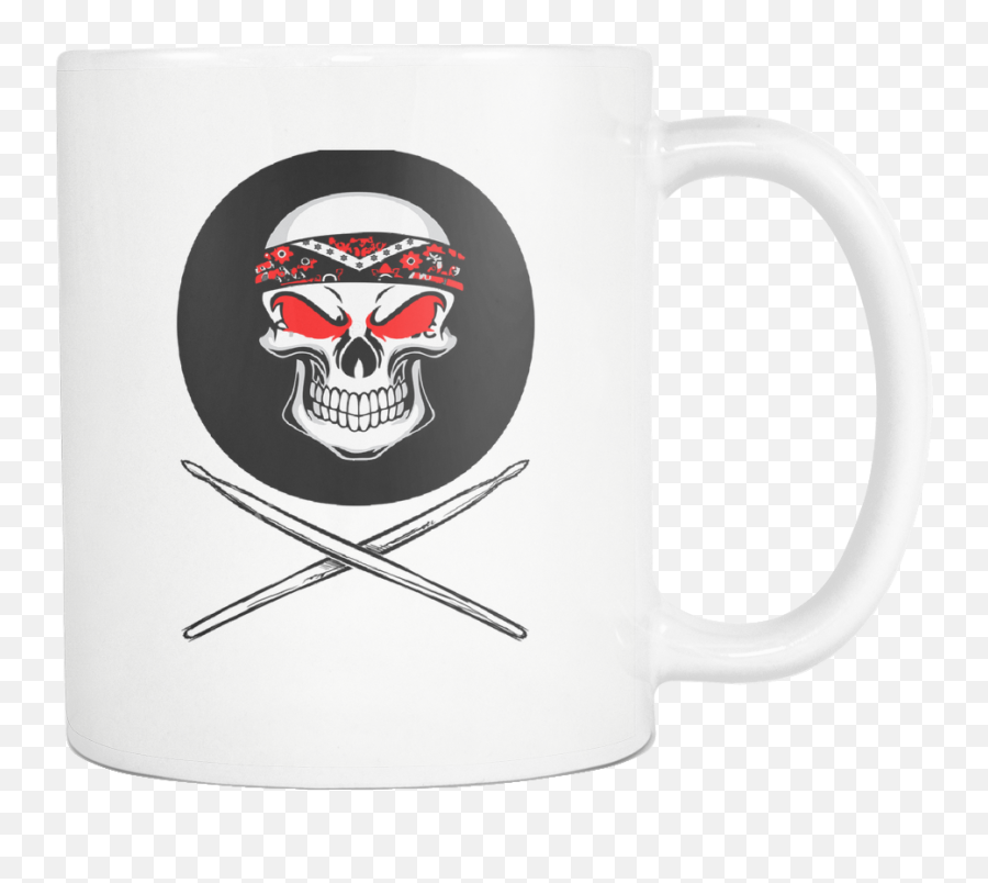 Skull And Drumsticks - Mug Full Size Png Download Seekpng Beer Stein,Drumsticks Png