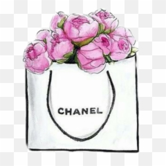 Chanel Bolsa Flores Freetoedit - Chanel Bag Drawing Png,Chanel Png