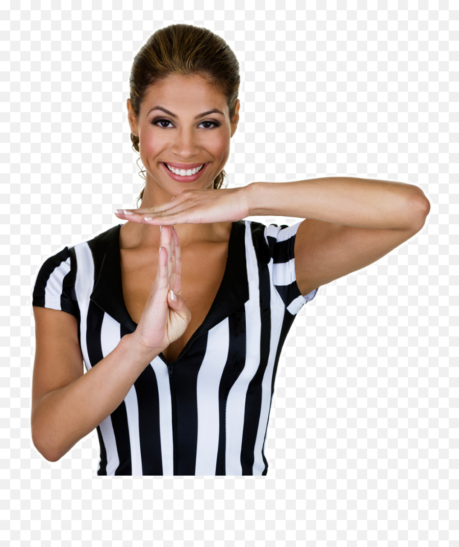 Womenu0027s Official Striped Refereeumpire Jersey - Sexy Referee Shirt Costume Png,Referee Png