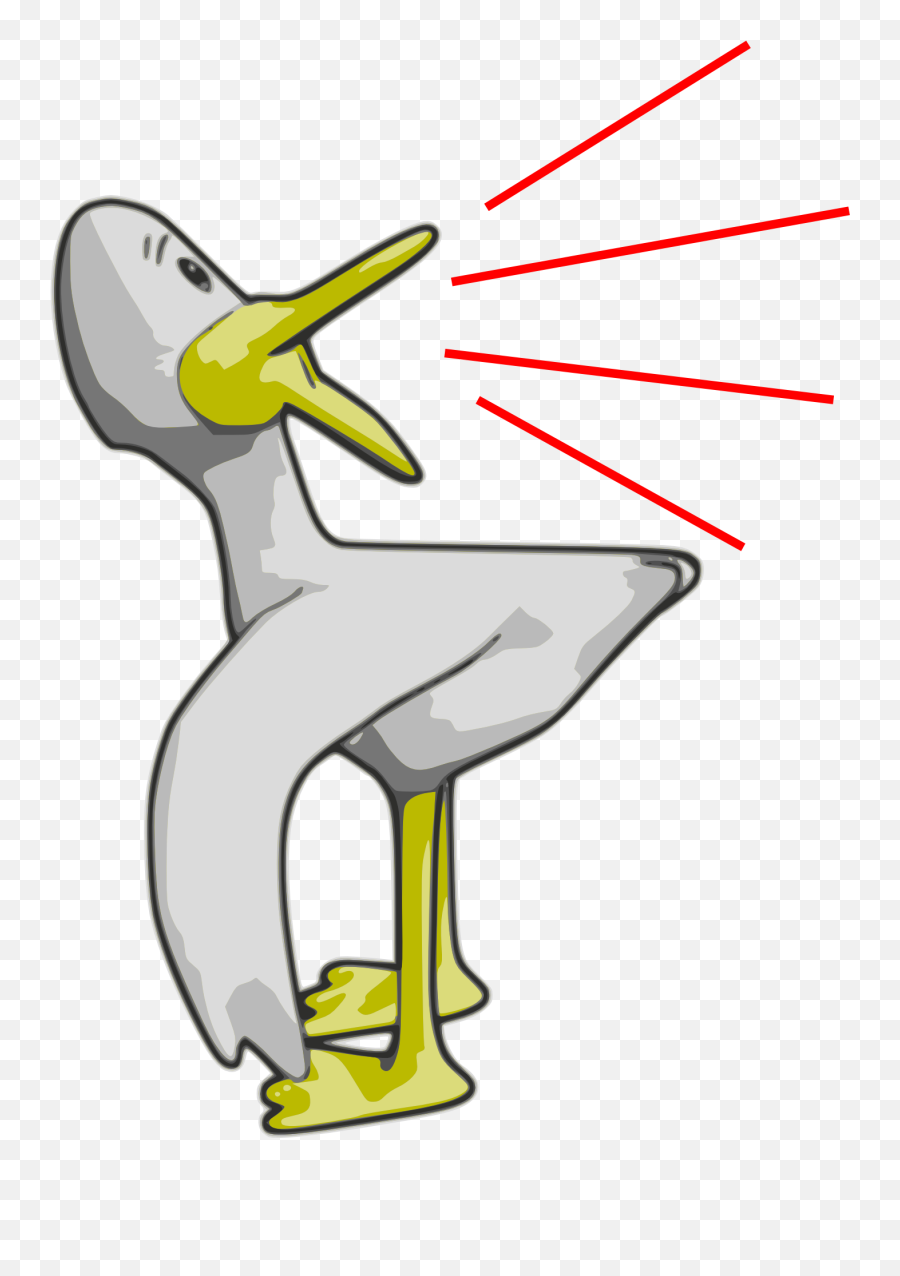 White Talking Duck Clipart Free Image - Duck Quacking Clipart Png,Duck Clipart Png