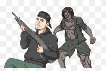 Draw You In 90s Anime Style - Zombie png