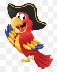 Download - Pirate Parrot Clipart Png