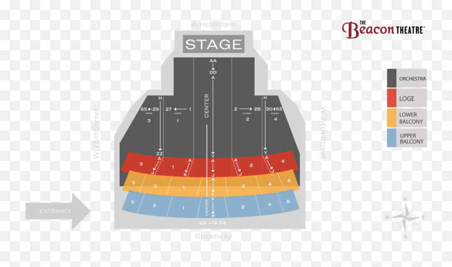 Chicago Theater Seat Jj Png Image With - Concert Beacon Theater Seating Chart,Theater Seat Icon