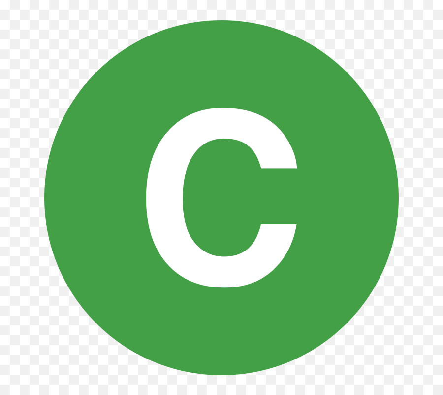 Eo Circle Green White Letter - C Letter Red Circle Png,Letter C Icon