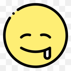 Hungry - Free smileys icons Emoji Sabber Schwarz Weiß png