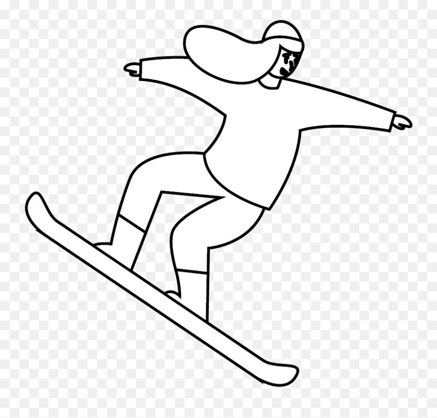 Woman Skiing Winter Icon Outline Graphic By - Snowboarder Png,Ski Icon
