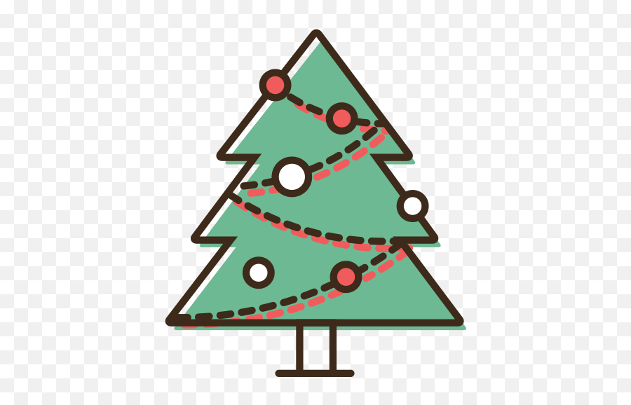 Tree Christmas Free Icon Of Outline Icons - Clip Art Png,Christmas Icon Png