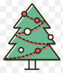 Tree Christmas Free Icon Of Outline Icons - Clip Art png