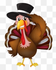 Turkey Clipart Transparent Background - Thanksgiving Png