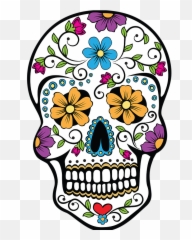 Dead Good Festival - Mexican Folk Art Skull Png,Dead Flowers Png