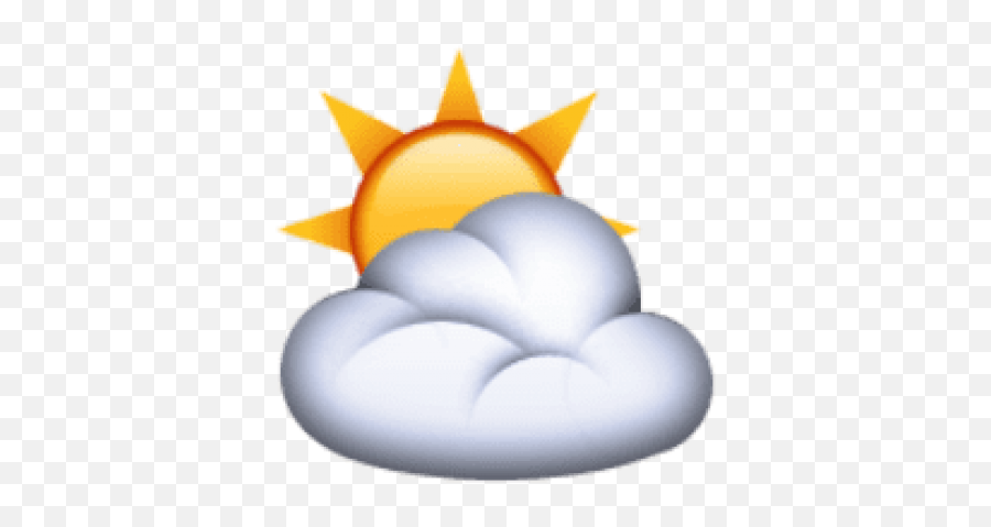 Download Ios Emoji Sun Behind Cloud Png Free Images - Sun Emoji Transparent Background,Ios Emoji Png