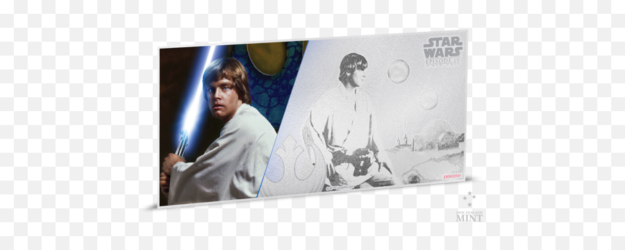 Star Wars A New Hope - Luke Skywalker 5g Silver Coin Note Plus Collectoru0027s Album Star Wars Luke Skywalker Png,Luke Skywalker Png