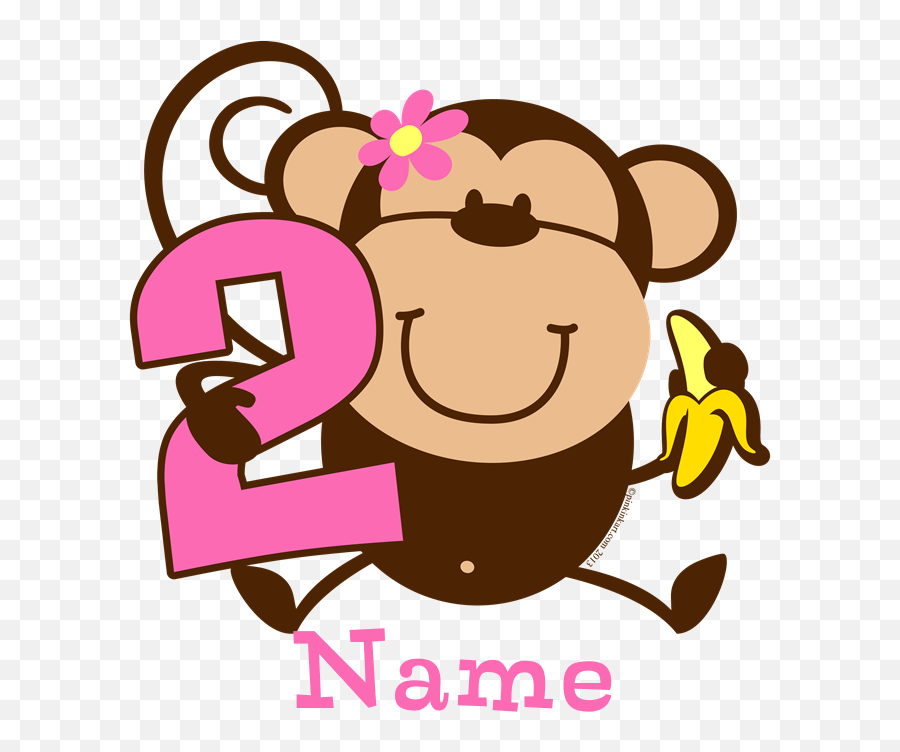 Monkey Girl Png - Little Monkey Is One,Birthday Girl Png