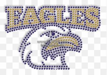 Shining Rhinestone Blue Eagle Head Iron - Creative Arts Png,Eagle Head Logo