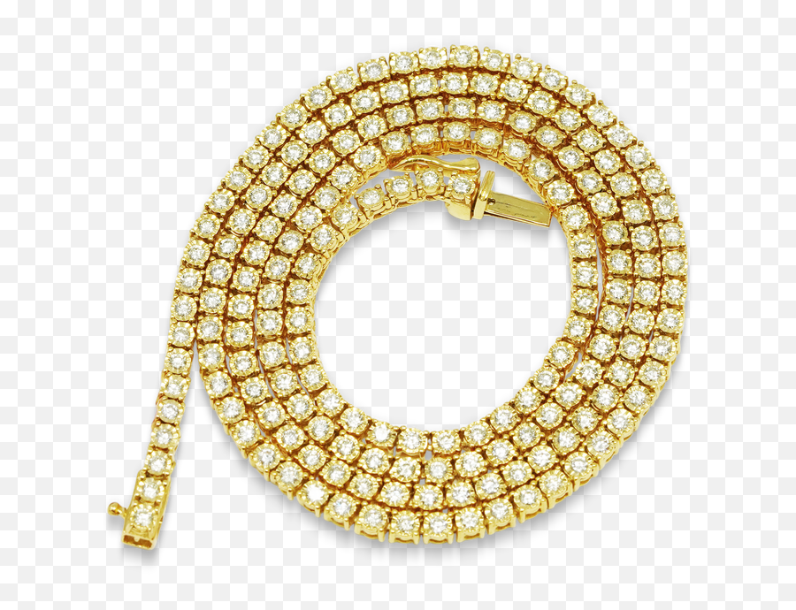 10k Yellow Gold Tennis Chain 600ct Diamonds - 30 Day Mood Tracker Circle Png,Gold Teeth Png