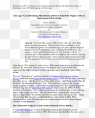 Pdf Gold Open Access Publishing Must Not Be Allowed To - Document Png,Retard Png