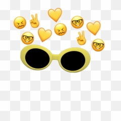 Clout Goggles Sunglasses Emoji Tikt - And Hearts Filter png