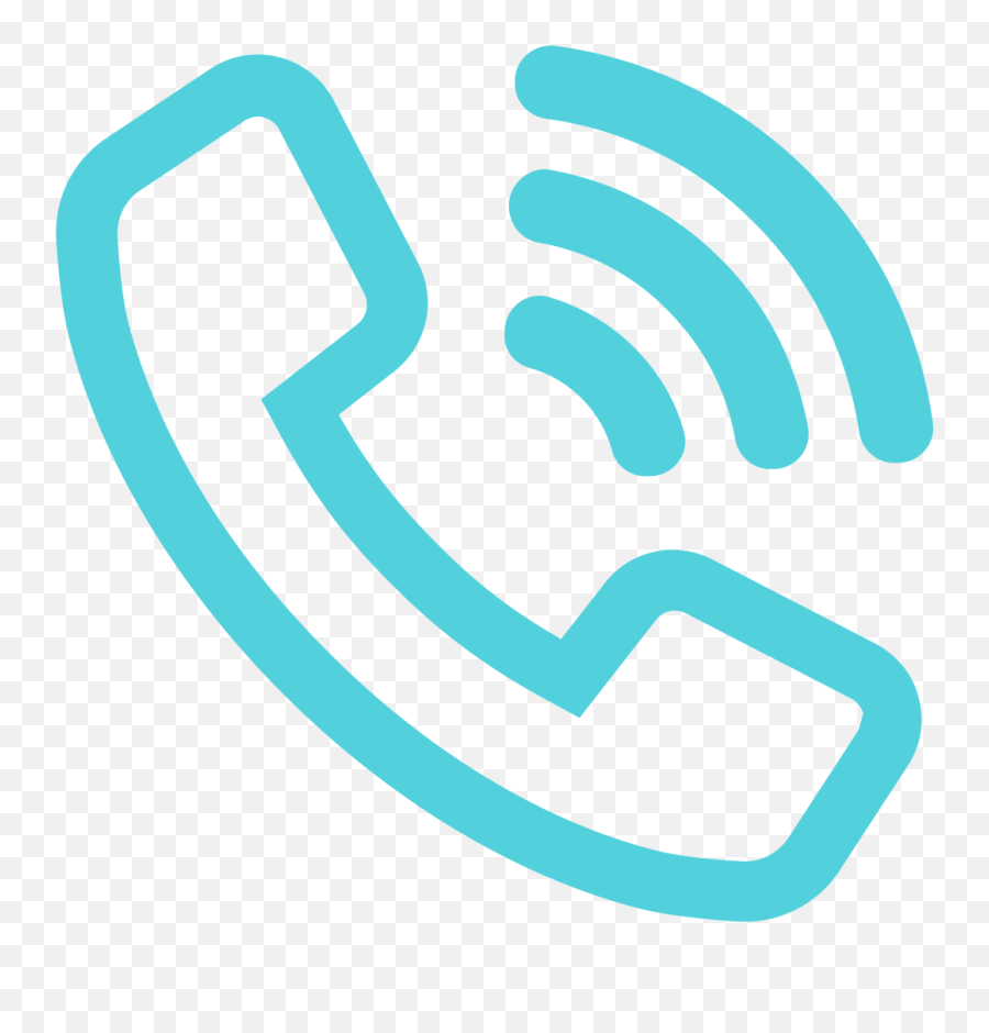 Download Hd Phone Call Icon Blue - Icon Transparent Png Logo Teal Phone Icon,Blue Phone Png