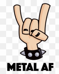 Metal Af Devil Horns Kids T - Transparent Png Hand