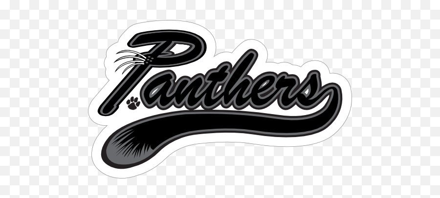 Panther Logo Type Mascot Sticker - Panther Logo Png,Mascot Logos