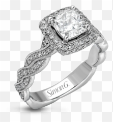 Esplora Aureola Cuscino Diamanti Tondi - Ring Png,Aureola Png