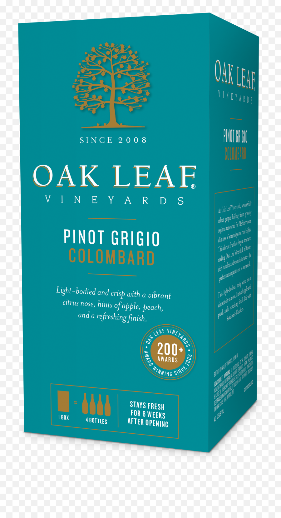 Oak Leaf Vineyards Pinot Grigiocolombard White Wine - 3l American Png,Oak Leaf Png