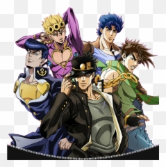 Official Art All Of The Jojos 1 - 5 posing transparent Joestar Inherited Soul png