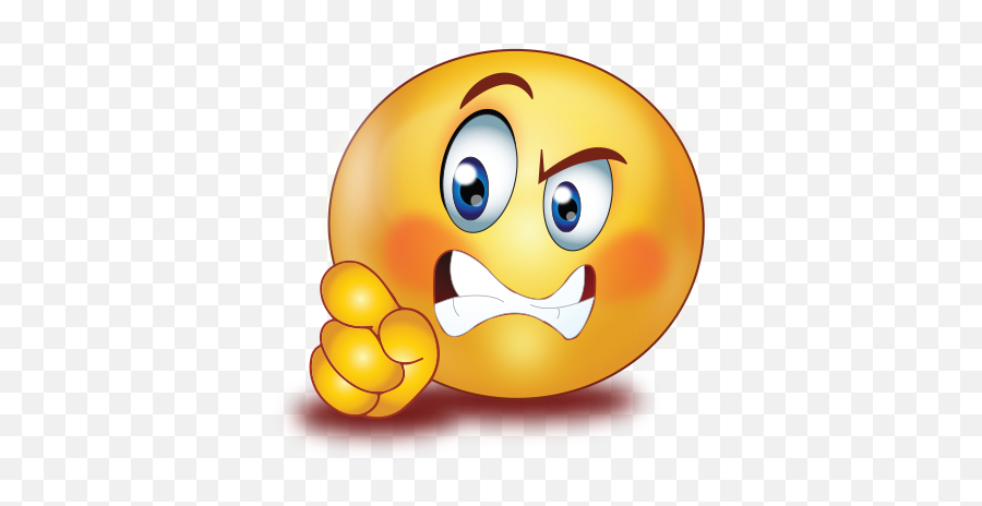 Angry Face With Pointing Finger Emoji - Emoji Angry Png,Finger Emoji Png