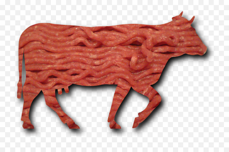 Minced Beef Meat Cow Cattle Shadow - Beef In Cow Shape Png,Ground Beef Png