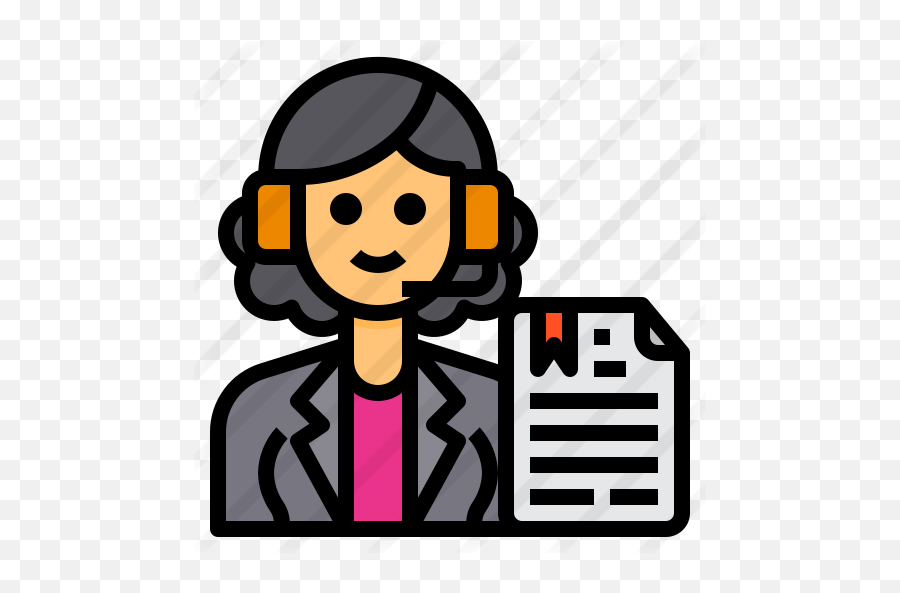 News Anchor Librarian Icon Png Free Vector Avatar Profession - 