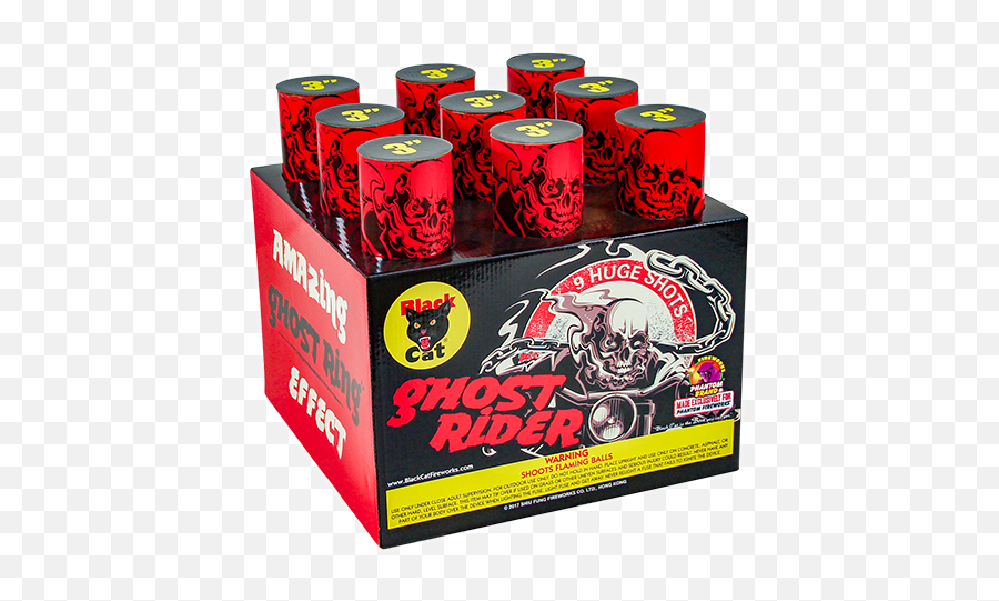Aerial Finale Racks Ghost Rider 9 Shot Phantom Fireworks - Black Cat Png,Ghost Rider Transparent