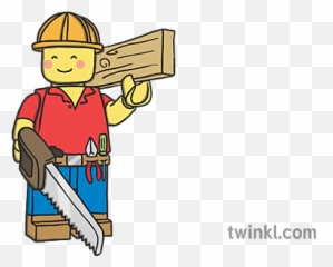 Carpenter Building Bricks Person Anleitung Berufe Aus Bausteinen - Workwear png