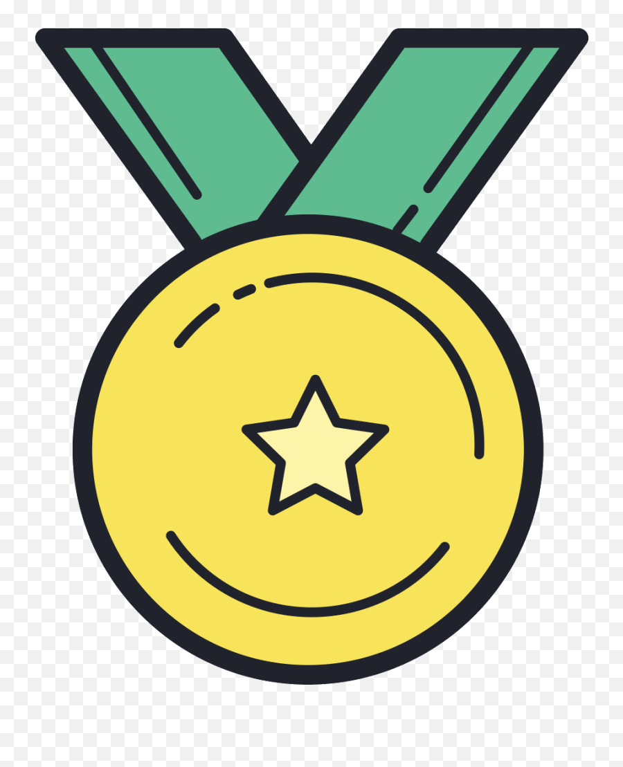 Gold Medal Icon - Award Clipart Full Size Clipart Outline Image Of Medal Png,Medal Icon