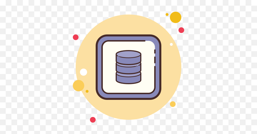 Database Icon In Circle Bubbles Style - Kawaii Iconos De Aplicaciones Png,Db Icon