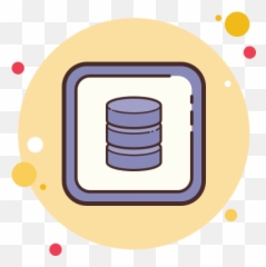 Database Icon In Circle Bubbles Style - Kawaii Iconos De Aplicaciones png