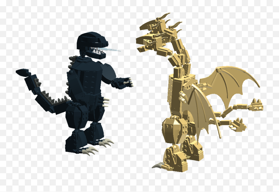Godzilla Vs King Ghidorah - Lego Godzilla Vs King Ghidorah Png,Godzilla Transparent