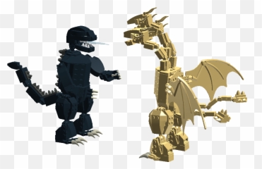 Godzilla Vs King Ghidorah - Lego Godzilla Vs King Ghidorah Png,Godzilla Transparent