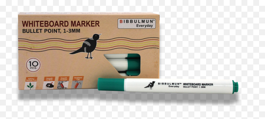 Whiteboard Marker Bullet Point Green 12 - Pack Earwigs Black Billed Magpie Png,Bullet Point Png