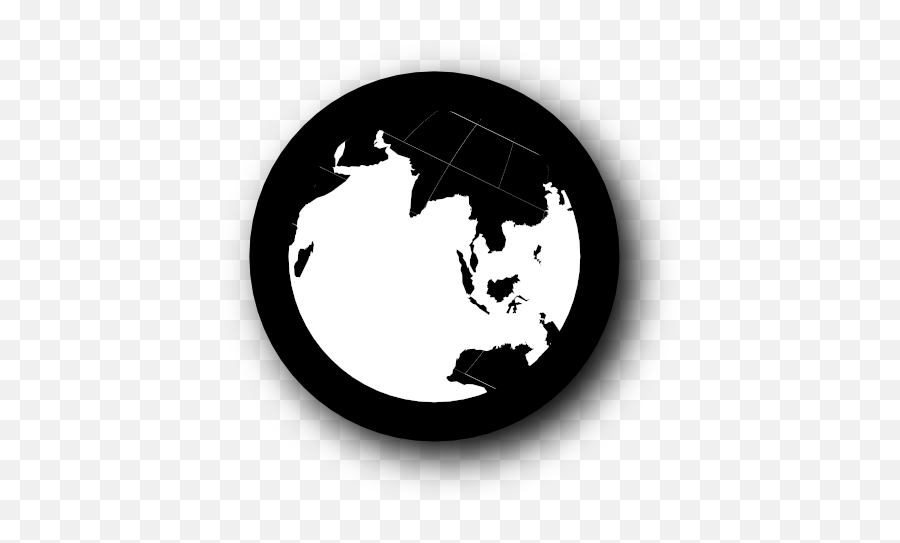 Planet Globe Earth Black World Icon - 2d Globe Logo Png,Globe Png Icon