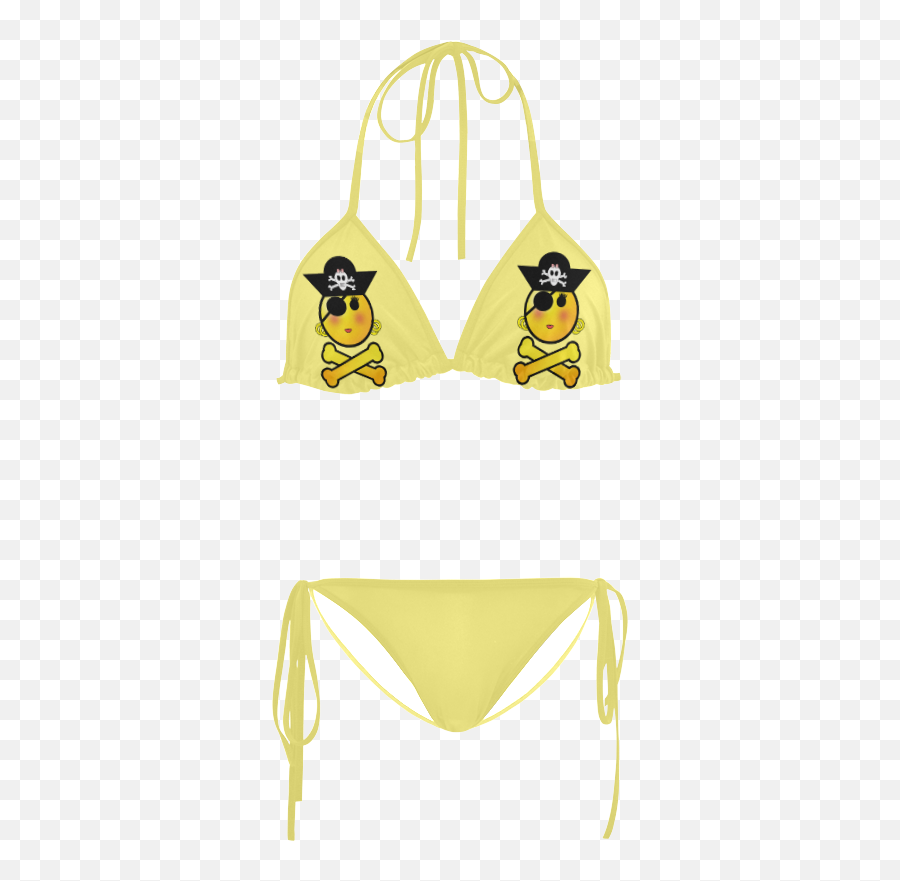 Download Hd Smiley Emoji Girl Custom Bikini Swimsuit - Skull Bathing Suit Png,Dog Emoji Png