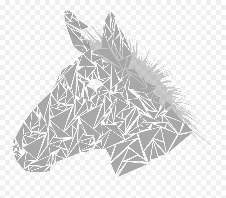 Zebra Equine Head Triangle Vector Drawing Free Image - Horse Png,Triangle Vector Png